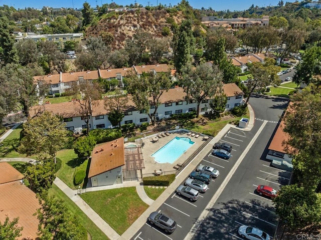 aerial view featuring a residential view