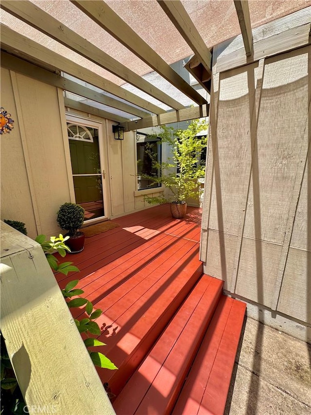 11 Alameda Park Cir, Chico, CA 95928 - wooden terrace with a pergola