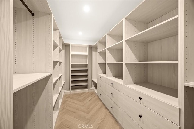 view of walk in closet