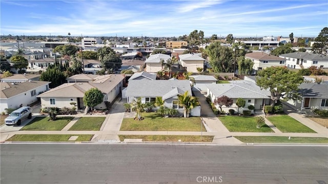 drone / aerial view with a residential view