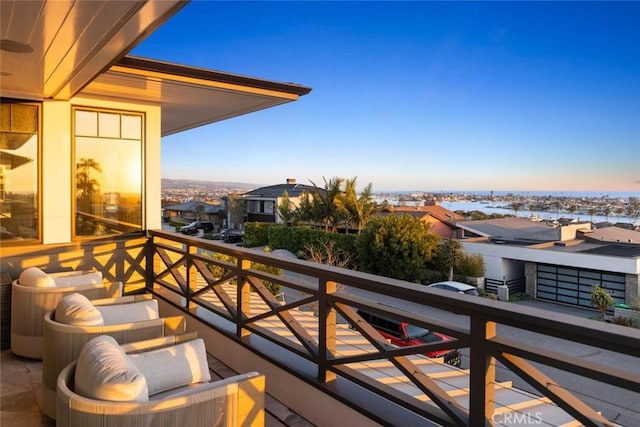 balcony featuring a residential view