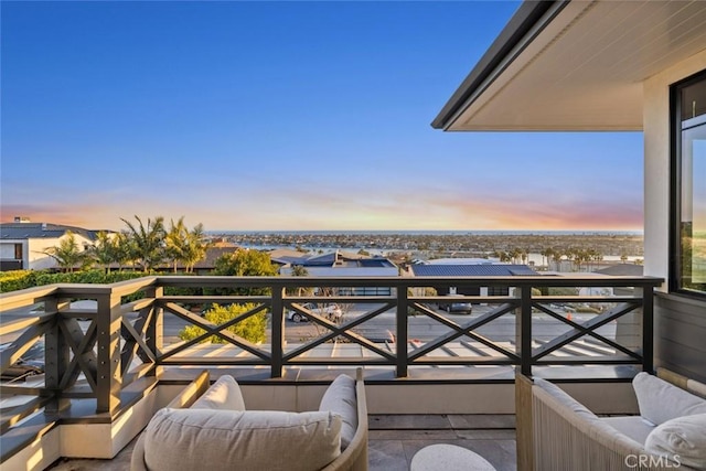 balcony featuring a residential view