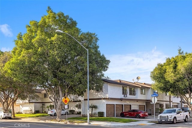 view of property with a garage