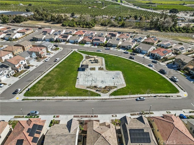 aerial view with a residential view