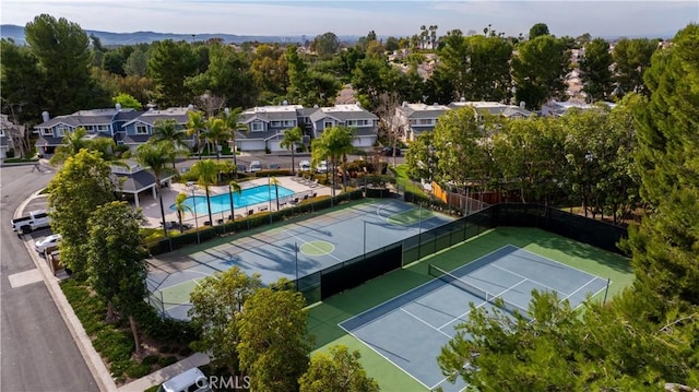 drone / aerial view featuring a residential view