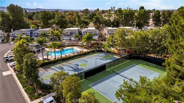 bird's eye view featuring a residential view