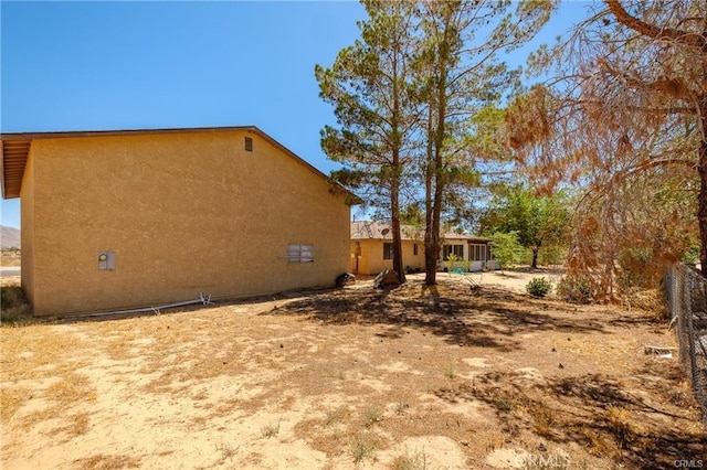 view of home's exterior featuring stucco siding