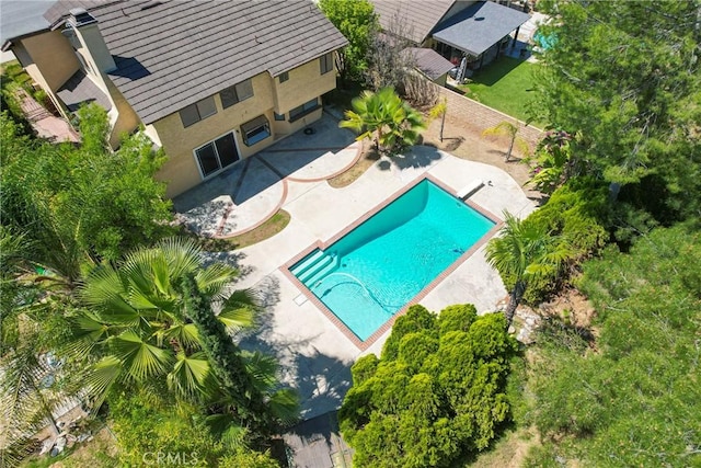 49 Village Loop Rd, Pomona, CA 91766 - aerial view of property and surrounding area with a pool area