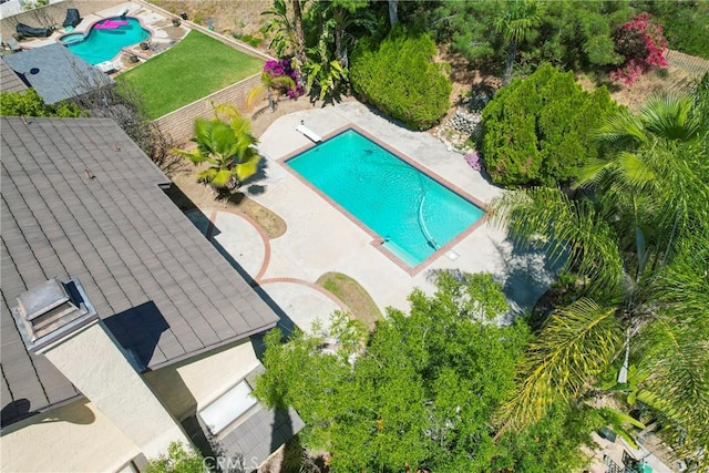 49 Village Loop Rd, Pomona, CA 91766 - bird's eye view of a pool