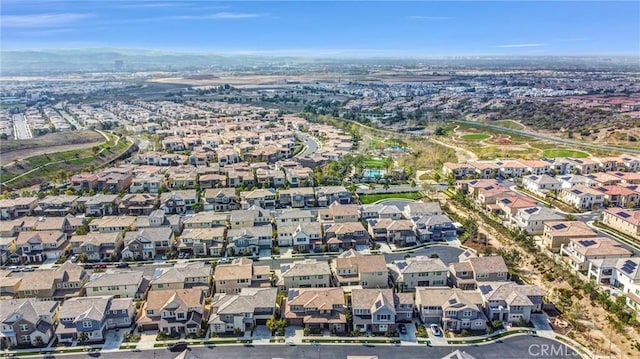 drone / aerial view with a residential view