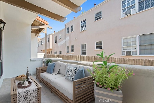 1409 Havenhurst Dr Unit 3, West Hollywood, CA 90046 - view of patio featuring outdoor lounge area and fence