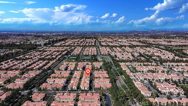 aerial view with a residential view