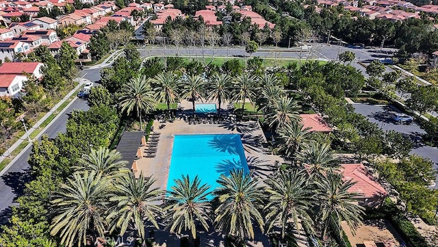 drone / aerial view with a residential view