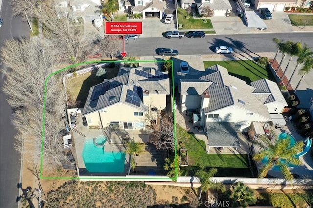 bird's eye view featuring a residential view