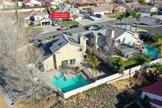 drone / aerial view featuring a residential view