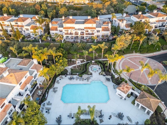 birds eye view of property featuring a residential view