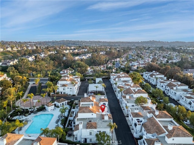 birds eye view of property featuring a residential view