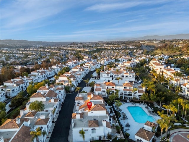 drone / aerial view featuring a residential view