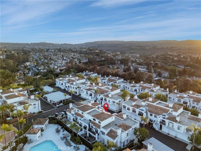 aerial view featuring a residential view