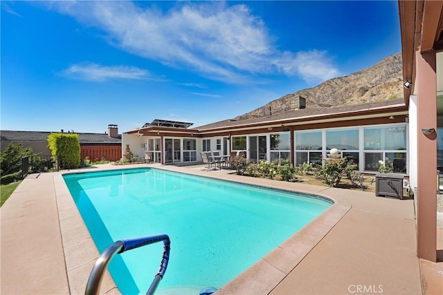 2222 Cielo Pl, Arcadia, CA 91006 - view of swimming pool featuring a patio area and a mountain view