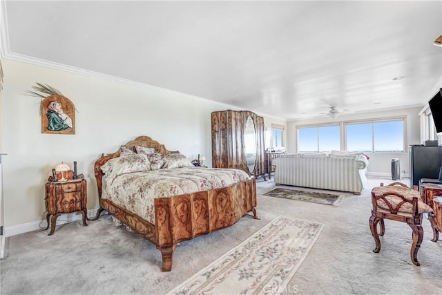 2222 Cielo Pl, Arcadia, CA 91006 - bedroom with crown molding and light colored carpet