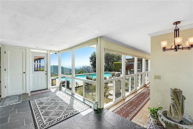 2222 Cielo Pl, Arcadia, CA 91006 - sunroom / solarium with a chandelier