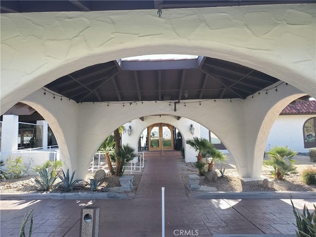 view of patio / terrace featuring french doors