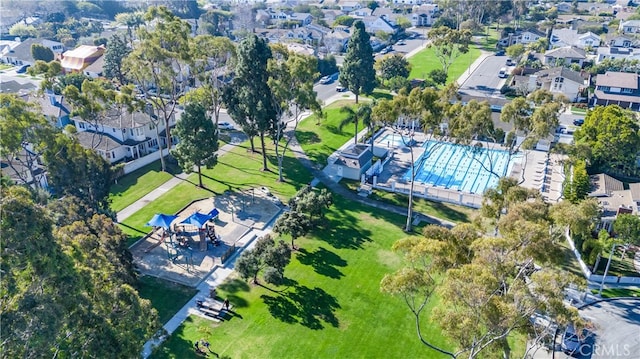 birds eye view of property featuring a residential view