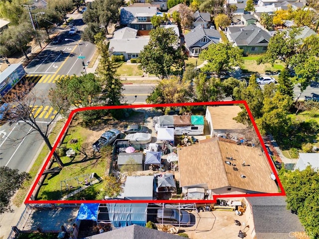 bird's eye view featuring a residential view