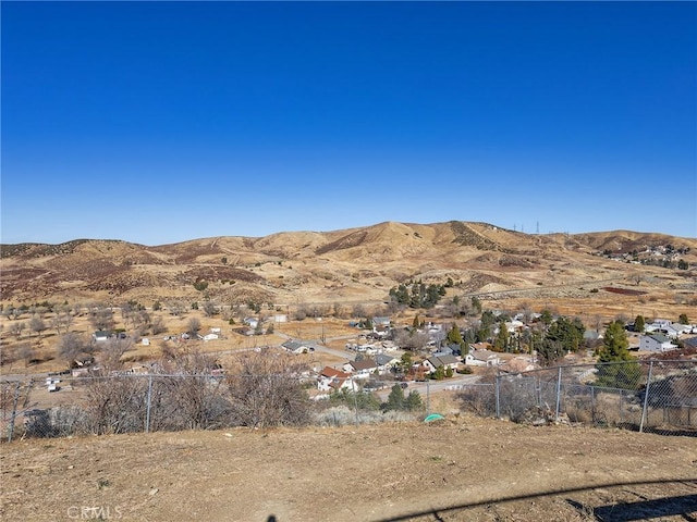 view of mountain feature with a residential view