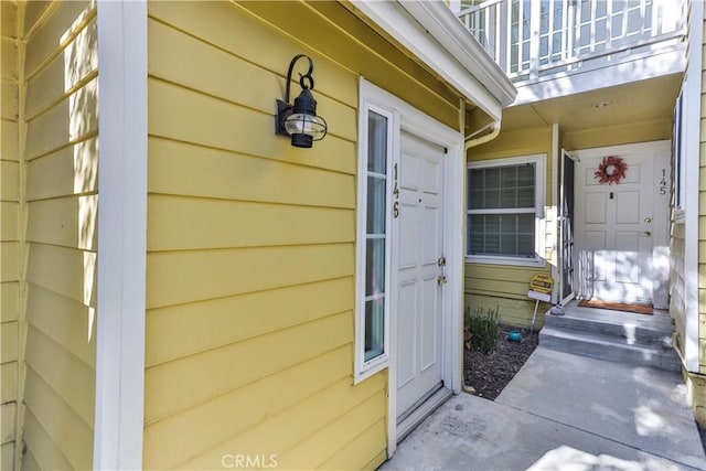 view of doorway to property