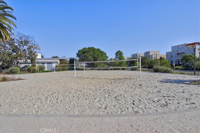 view of community featuring volleyball court