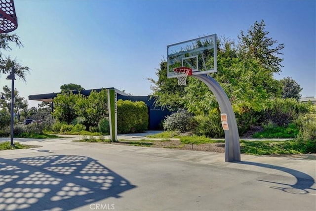 view of basketball court featuring basketball court