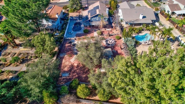 aerial view with a residential view