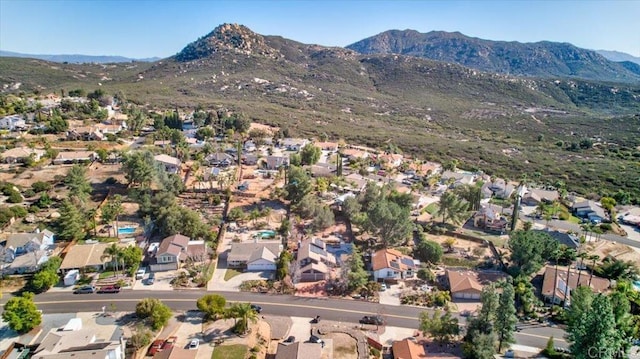 bird's eye view with a residential view and a mountain view