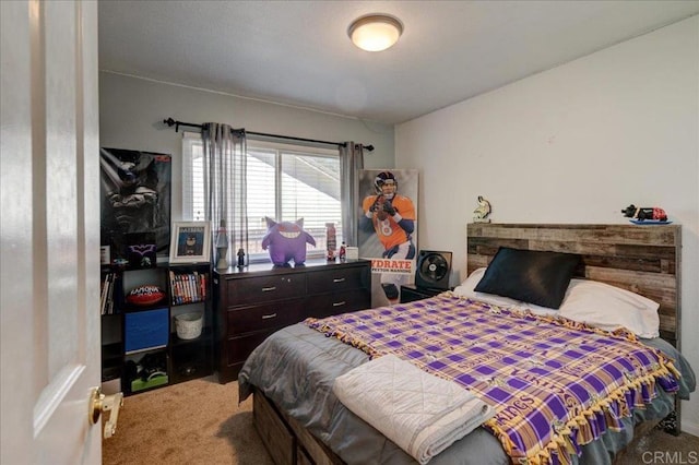 bedroom with carpet floors