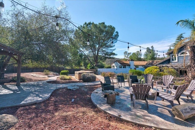 view of yard featuring a fenced backyard and a patio