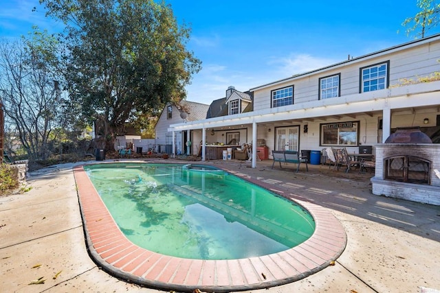 view of pool with a patio and a fenced in pool