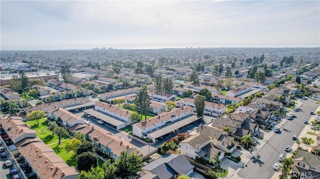 bird's eye view with a residential view