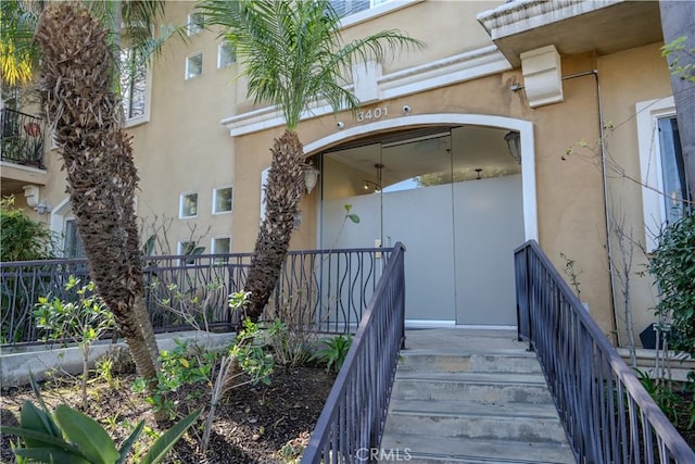 3401 S Bentley Ave Unit 306, Los Angeles, CA 90034 - property entrance featuring stucco siding
