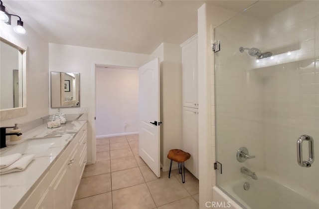 3401 S Bentley Ave Unit 306, Los Angeles, CA 90034 - full bath featuring tile patterned flooring, washtub / shower combination, and vanity