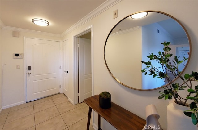3401 S Bentley Ave Unit 306, Los Angeles, CA 90034 - foyer entrance with light tile patterned flooring and crown molding