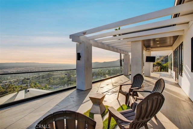 view of patio / terrace with a pergola