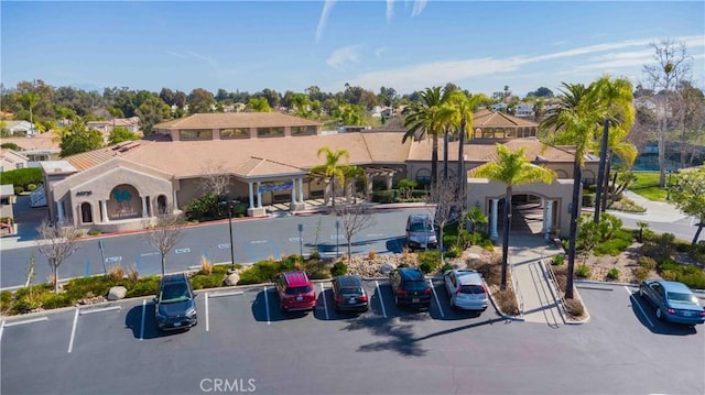 drone / aerial view with a residential view