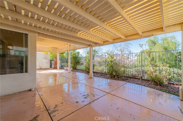 view of patio with fence