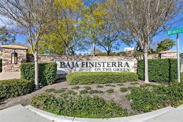 view of community sign