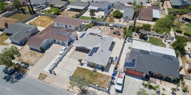 aerial view with a residential view