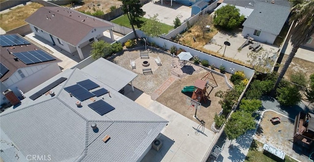 drone / aerial view featuring a residential view