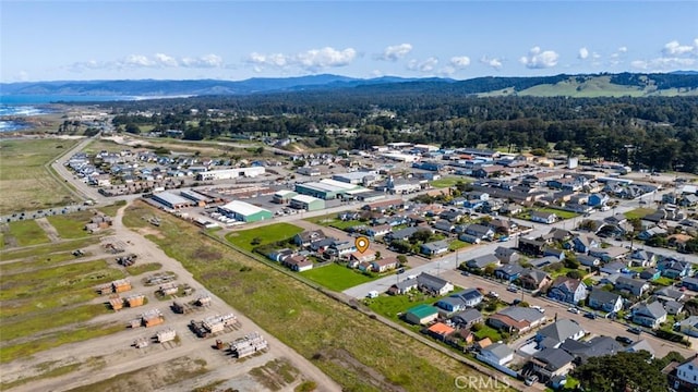 aerial view with a mountain view