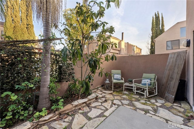 view of patio / terrace with a fenced backyard